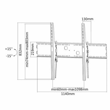 Nosilec za TV Neomounts LFD-W2000 60" 100"