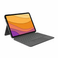 Hülle für Tablet und Tastatur Logitech iPad Air 2020 Grau Qwerty Spanisch QWERTY