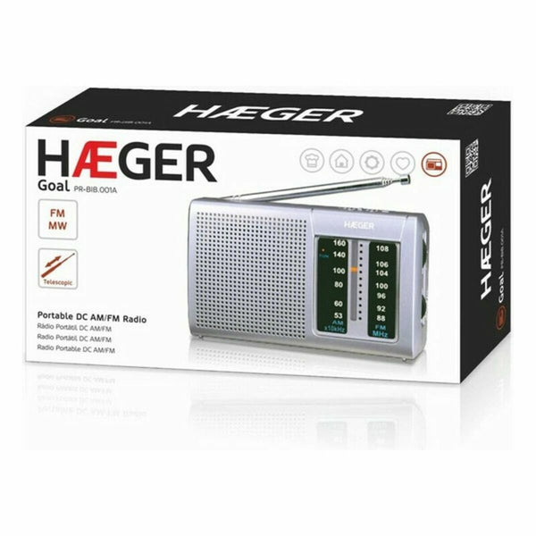 AM/FM-Radio Haeger PR-BIB.001A Grau