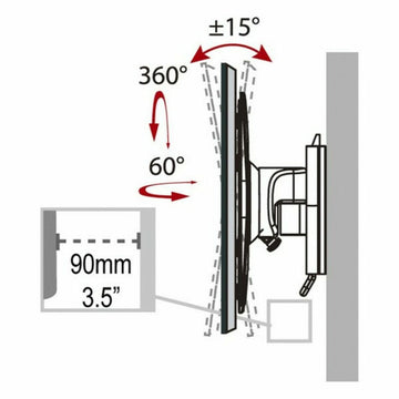 Support de TV Haeger WB-T37.021A 17" - 37"