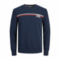 Men’s Sweatshirt without Hood Jack & Jones  JJATLAS SWEAT CREW NECK 12224602 Navy Blue