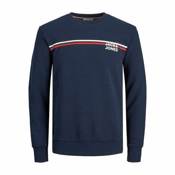 Sweat sans capuche homme Jack & Jones  JJATLAS SWEAT CREW NECK 12224602 Blue marine