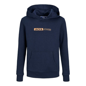 Sweat-shirt Enfant Jack & Jones JJNEO HOOD JNR 12225210  Blue marine