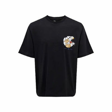 Herren Kurzarm-T-Shirt Only & Sons Onsdisney Life Rlx Schwarz