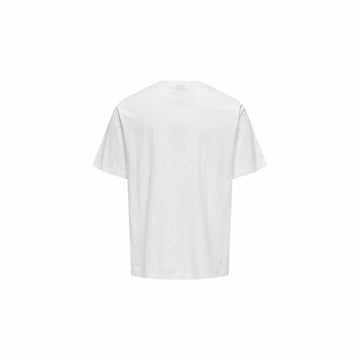 T-shirt à manches courtes homme Only & Sons Mickey Rlx Cloud Dancer Blanc