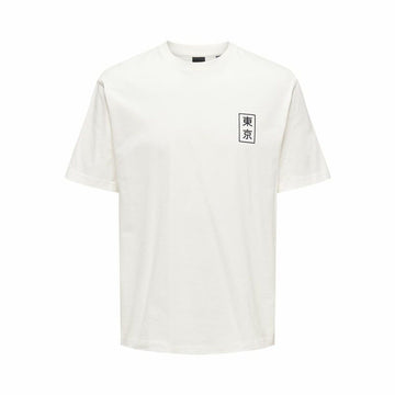 Men’s Short Sleeve T-Shirt Only & Sons Onskace Rlx White