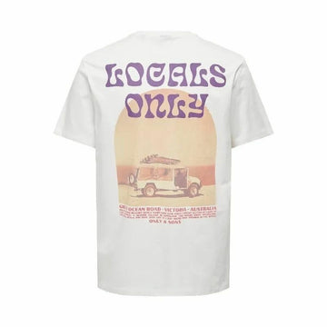 Men’s Short Sleeve T-Shirt Only & Sons Onskye Reg White