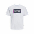 Men’s Short Sleeve T-Shirt Jack & Jones Lafayette Box White