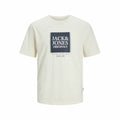 Men’s Short Sleeve T-Shirt Jack & Jones Lafayette Box Beige