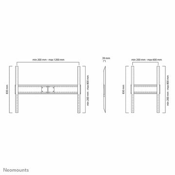 Support de TV Neomounts LFD-W1500            60-100" 150 kg