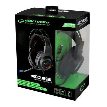 Headphones with Microphone Esperanza EGH7100 Black