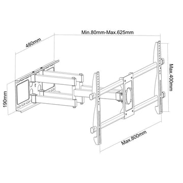 Nosilec za TV Montis LOGAN MT079 85" 37" 80 kg