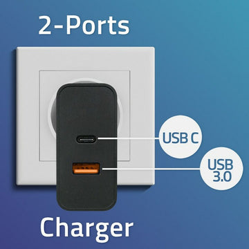 Chargeur mural Qoltec 52381 Noir 90 W (1 Unités)