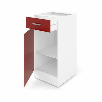 Meuble d'Appoint 40 x 47 x 82 cm Rouge Plastique Mélamine PVC