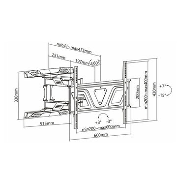 Nosilec za TV MacLean MC-832 37" 80" 45 kg