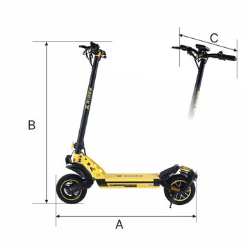 Electric Scooter Manta XRIDER F10 Yellow Black 800 W