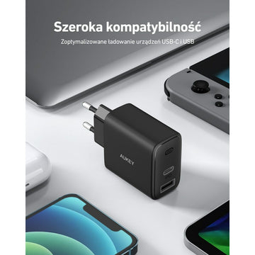 Wall Charger Aukey PA-F3S Black 33 W