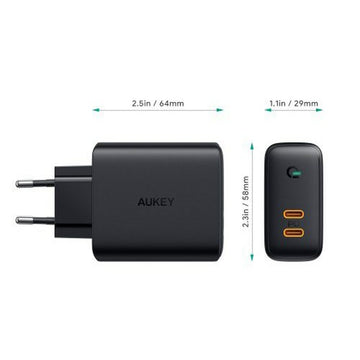 Chargeur mural Aukey PA-D2 Noir 36 W