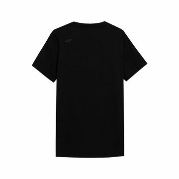 Herren Kurzarm-T-Shirt 4F Regular Plain Schwarz