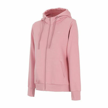 Damen Sweater mit Kapuze 4F Zip Up Rosa