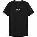 Herren Kurzarm-T-Shirt 4F Run Schwarz