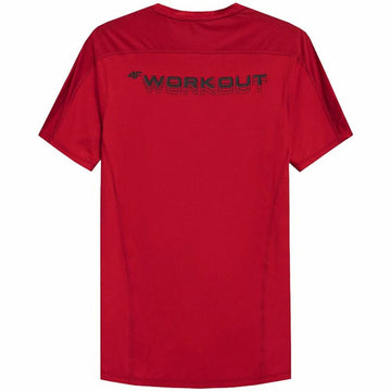 Men’s Short Sleeve T-Shirt 4F Quick-Drying Red