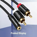 Audio Jack to RCA Cable Vention VAB-R01-B200 2 m