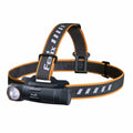 LED Head Torch 039-543 Black Orange 1600 lm