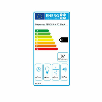 Hotte standard Mepamsa TENDER H 70 70 cm Noir 705 m3/h