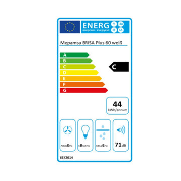 Conventional Hood Mepamsa BRISA PLUS 60B 60 cm 180 m³/h 55W C White