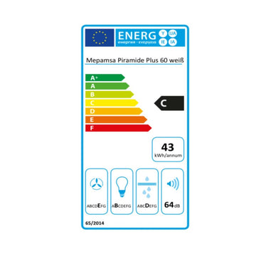 Hotte standard Mepamsa Piramide Plus 60 cm 290 m³/h 65W C