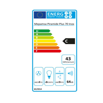 Hotte standard Mepamsa Piramide Plus 70 X 70 cm 290 m³/h C