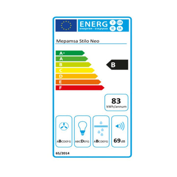 Hotte standard Mepamsa Stilo Neo 90 cm 700 m³/h 53 dB B Acier