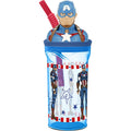 Becher mit Strohhalm Capitán América CZ11331 360 ml 3D