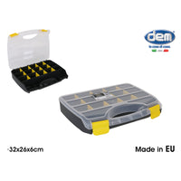 Box with compartments Dem Brico Plastic 32 x 26 x 6 cm