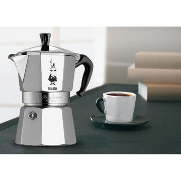 Italienische Kaffeemaschine Bialetti Moka Express Silberfarben Aluminium 12 Kopper 0,75 L