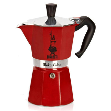 Italienische Kaffeemaschine Bialetti Moka Express Rot Aluminium 6 Tassen
