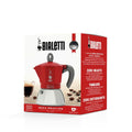 Italienische Kaffeemaschine Bialetti Moka Induction Schwarz Rot Metall Edelstahl Aluminium 300 ml 6 Tassen