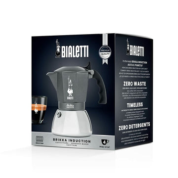 Italian Coffee Pot Bialetti Brikka Aluminium