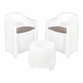 Table Set with 2 Armchairs IPAE Progarden Luna sluc06bg White Garden (3 Pieces)