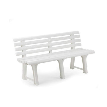 Banc avec Dossier IPAE Progarden ORCHIDEA Blanc polypropylène (145 x 49 x 74 cm)