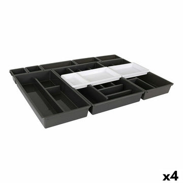 Cutlery Organiser Tontarelli Bella Black 10 Pieces 70 x 49,2 x 6,7 cm (4 Units)