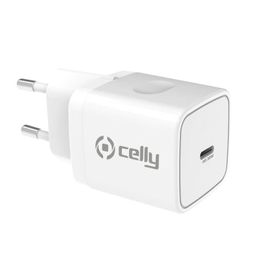 Batterieladegerät Celly TC1USBC30WWH Weiß