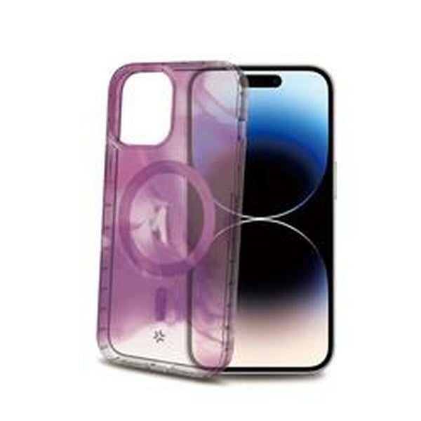 Protection pour téléphone portable Celly iPhone 15 Pro Violet Transparent