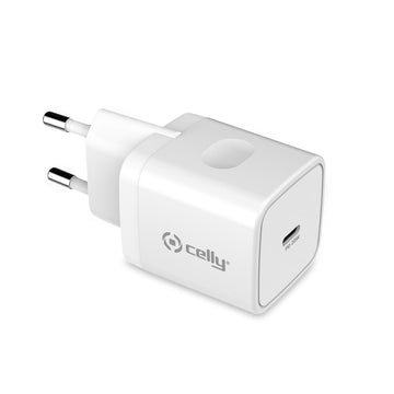 Battery charger Celly TC1USBC20WWH White