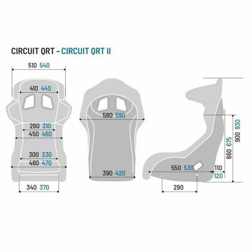 Sitzplatz Sparco CIRCUIT QRT Auto Schwarz FIA 8855-1999