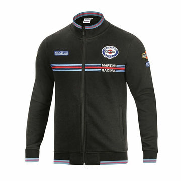 Herren Sweater ohne Kapuze Sparco MARTINI RACING Schwarz Größe M