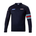 Sweat sans capuche homme Sparco Martini Racing Bleu foncé