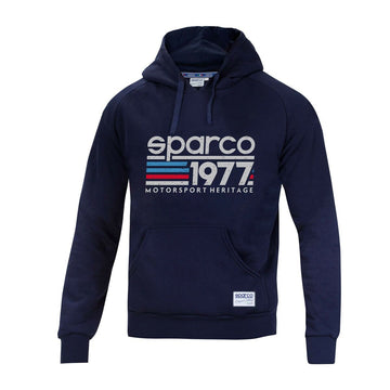 Sweat à capuche homme Sparco 1977 Bleu foncé XL