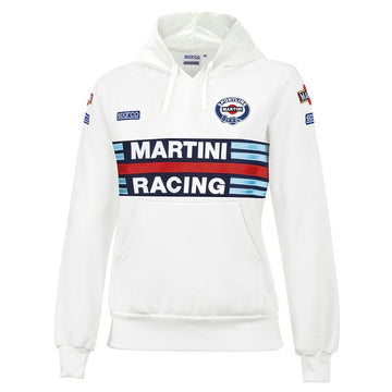 Damen Sweater mit Kapuze Sparco Martini Racing Weiß